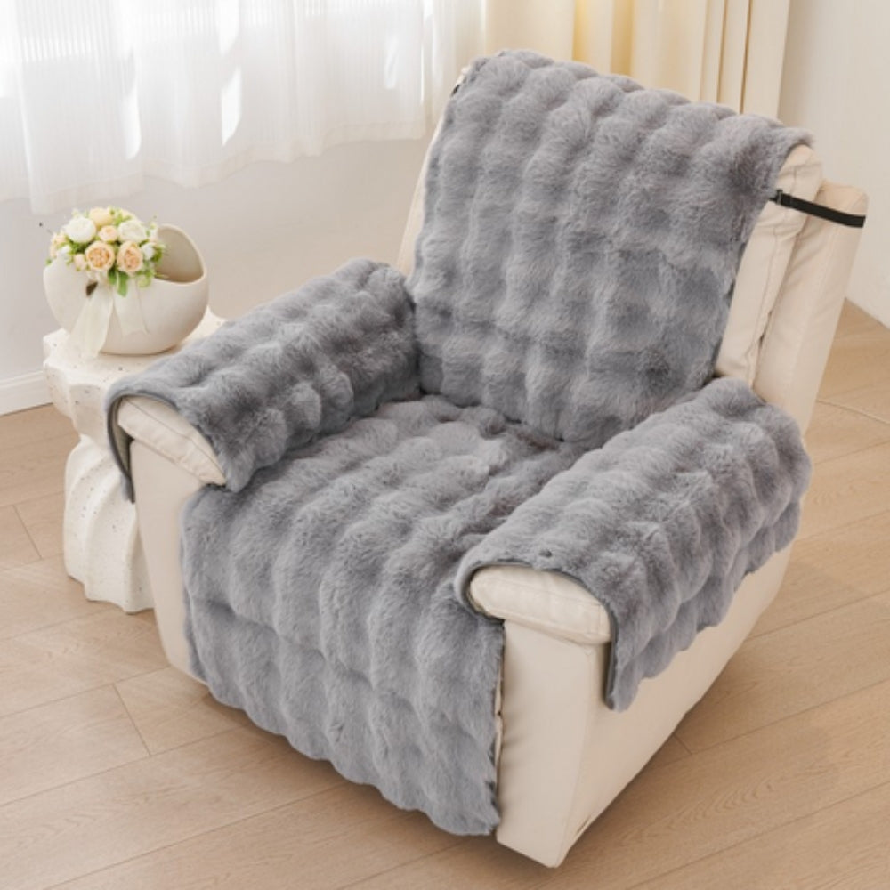 Maliben | Faux Fur Recliner Sofa Cover