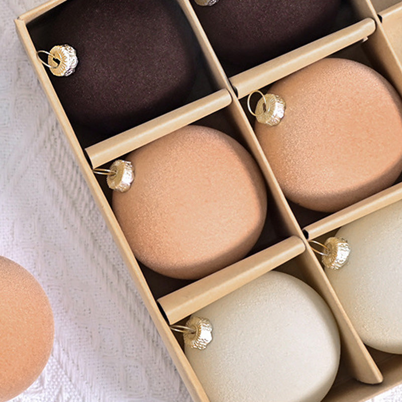 Maliben | Velvet Christmas Ornaments. 12 Pcs