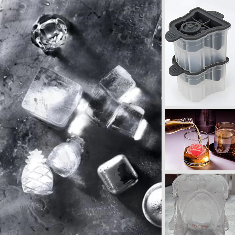 Maliben | Creative Bulldog Ice Mold Made Of Silicone