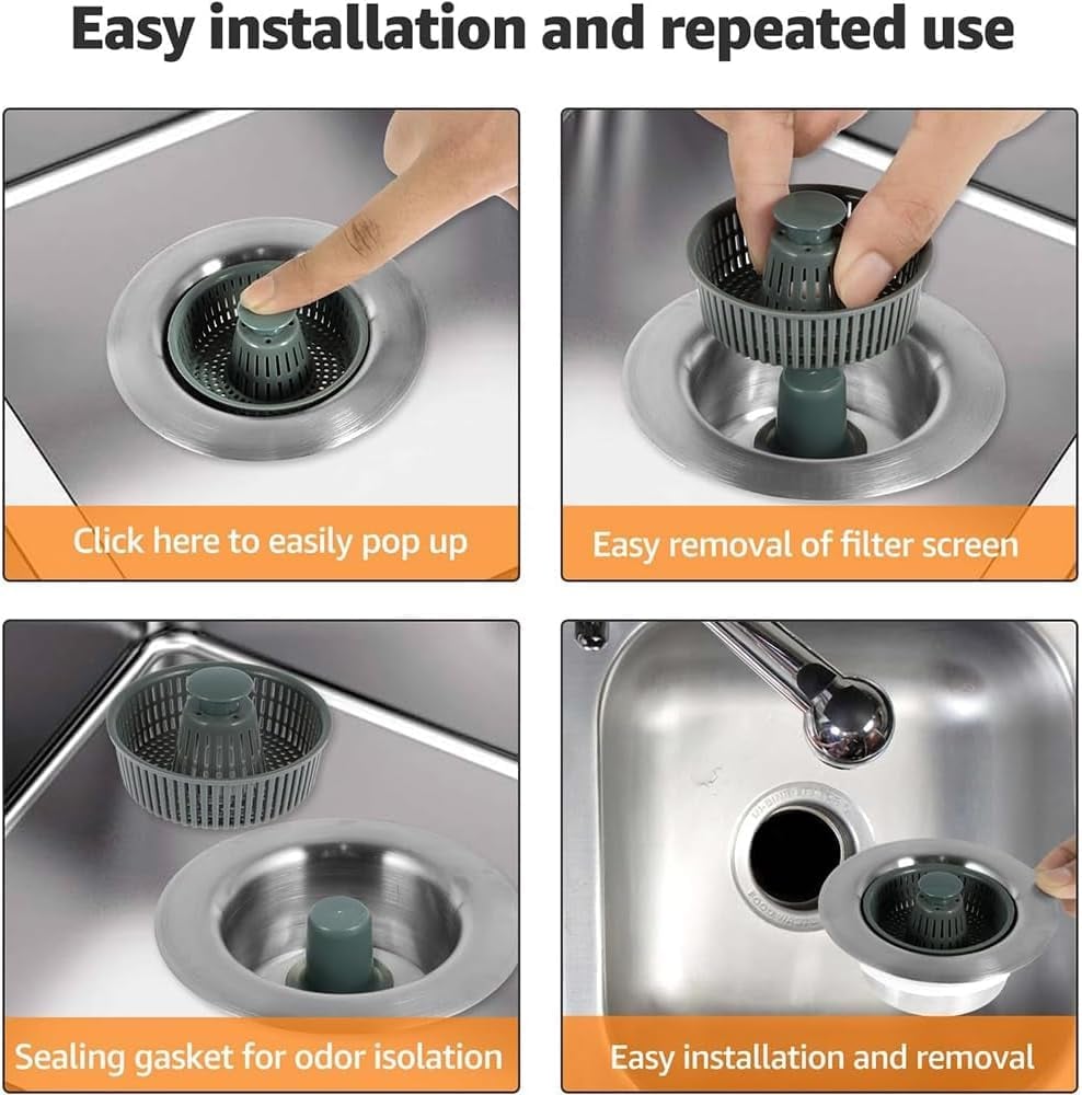 Maliben | New Upgraded Sink Bounce Core Drain Strainer