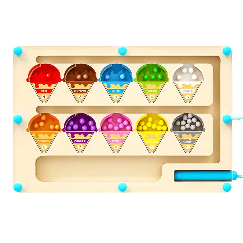 Maliben | Magnetic Ice Maze Puzzle - Colorful Educational Toy For Children From 3 Years
