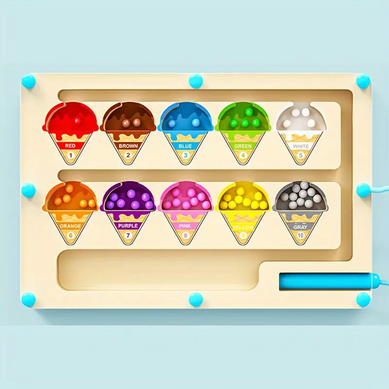 Maliben | Magnetic Ice Maze Puzzle - Colorful Educational Toy For Children From 3 Years
