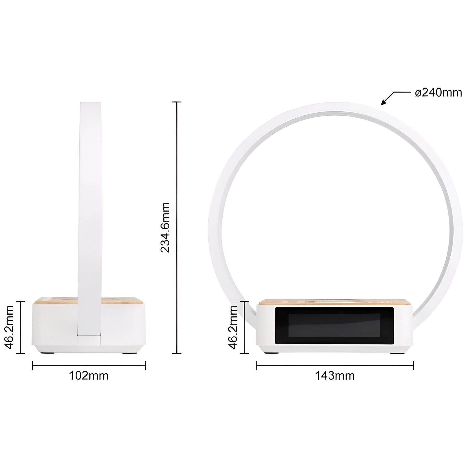 Maliben | Modern Table Lamp With Wireless Charger And Alarm Function