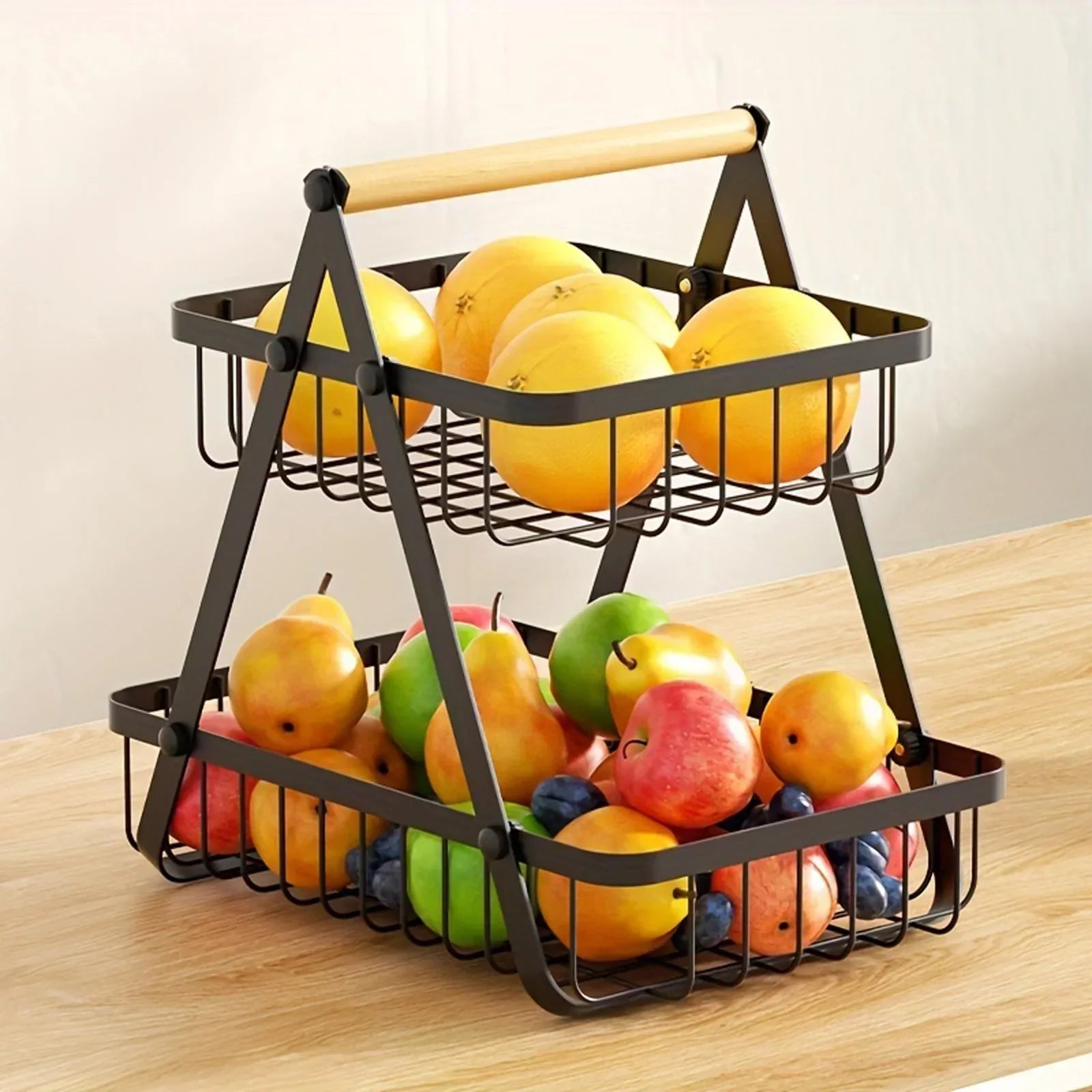 Maliben | 3-Tier Fruit Basket Stand – Space-Saving Kitchen Storage