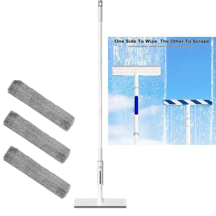 Maliben | 3-In-1 Window Cleaner With Extension & Spray Function + 3 Cloths