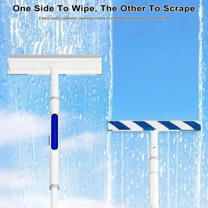Maliben | 3-In-1 Window Cleaner With Extension & Spray Function + 3 Cloths