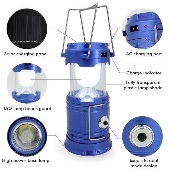 Maliben | 3-In-1 Led Solar Camping Lantern