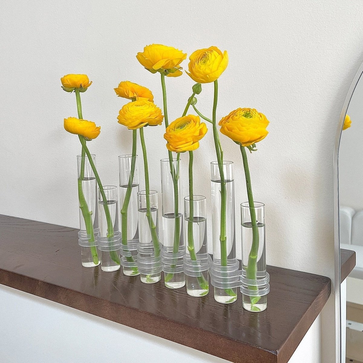 Maliben | Flexible Flower Vases With Hinges | Modern Glass Tube Vase