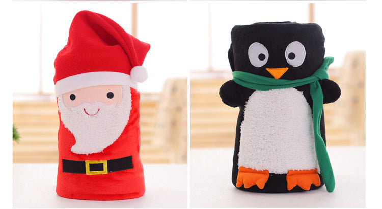 Cartoon Double Sided Flannel Christmas Blanket