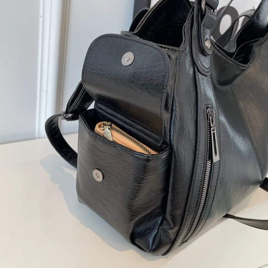 Maliben | Women’S Classic Multi-Compartment Shoulder Bag – Alma