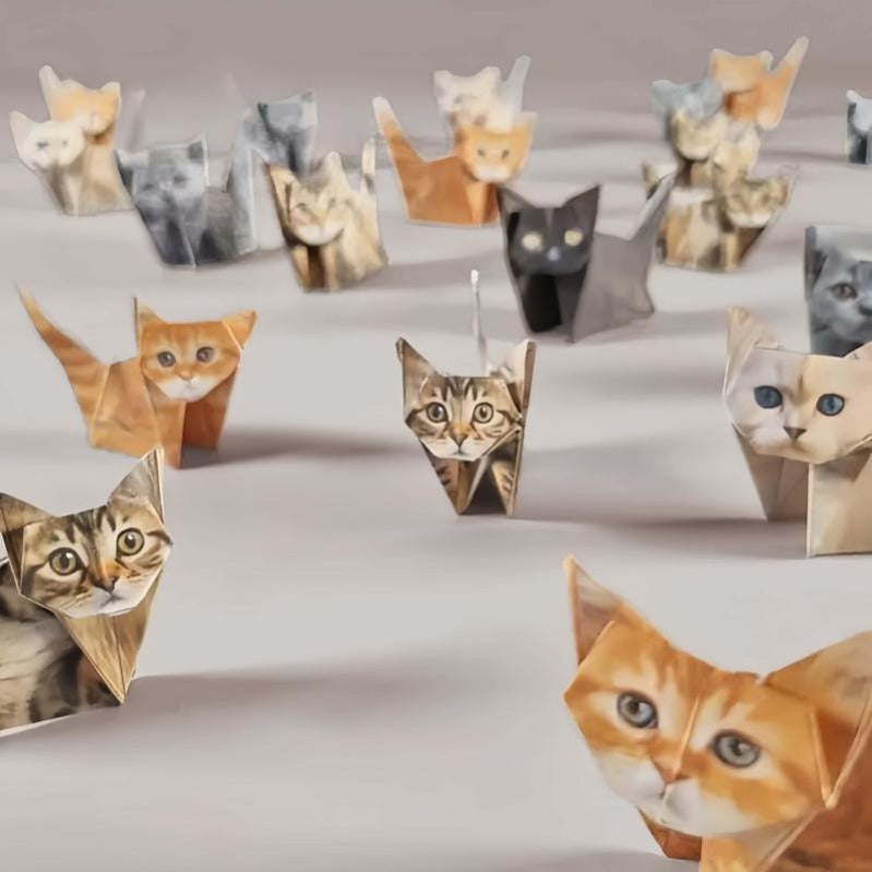 Maliben | 50-Sheet Cat Origami Kit