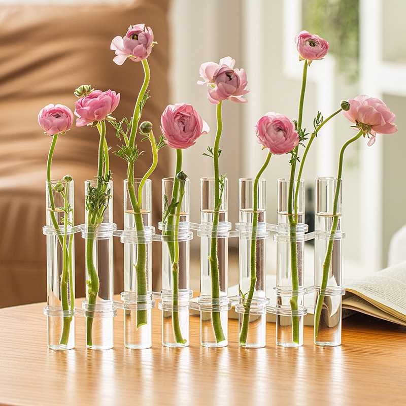 Maliben | Flexible Flower Vases With Hinges | Modern Glass Tube Vase