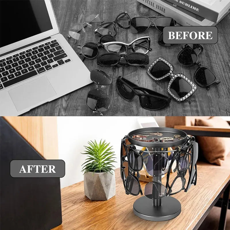 Maliben | 360° Redatable Glasses Stand – Stylish Organizer For Glasses & Accessories