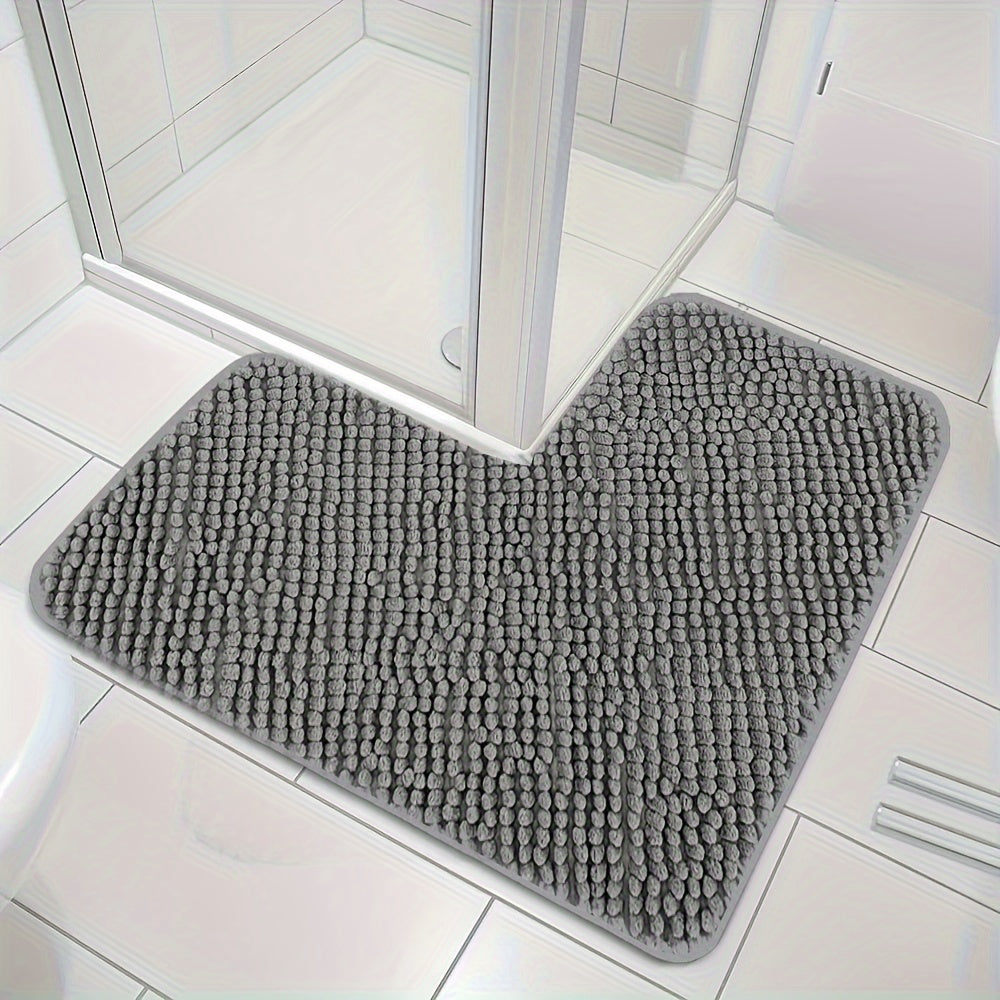 Maliben | Corner Bath Mat Lunava | L-Shape For Shower & Corner | Non-Slip & Soft | 40x40x80 Cm