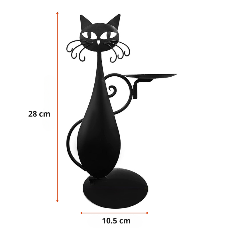 MAliben | Black Cat Candle Holder | Add a Touch Of Mystique To Your Interior