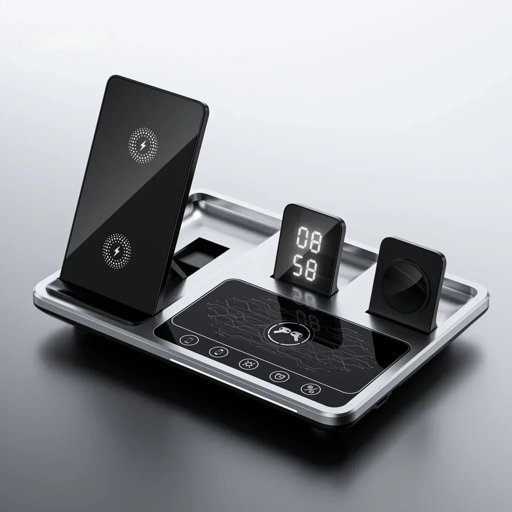 Maliben | Easycharge - 4-In-1 Wireless Charging Station For Iphone, Apple Watch And Airpods - Fast And Efficient Charger