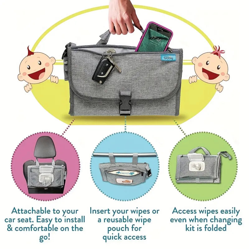 Maliben | Changing Pad For On The Go – Foldable Baby Changing Mat With Pockets