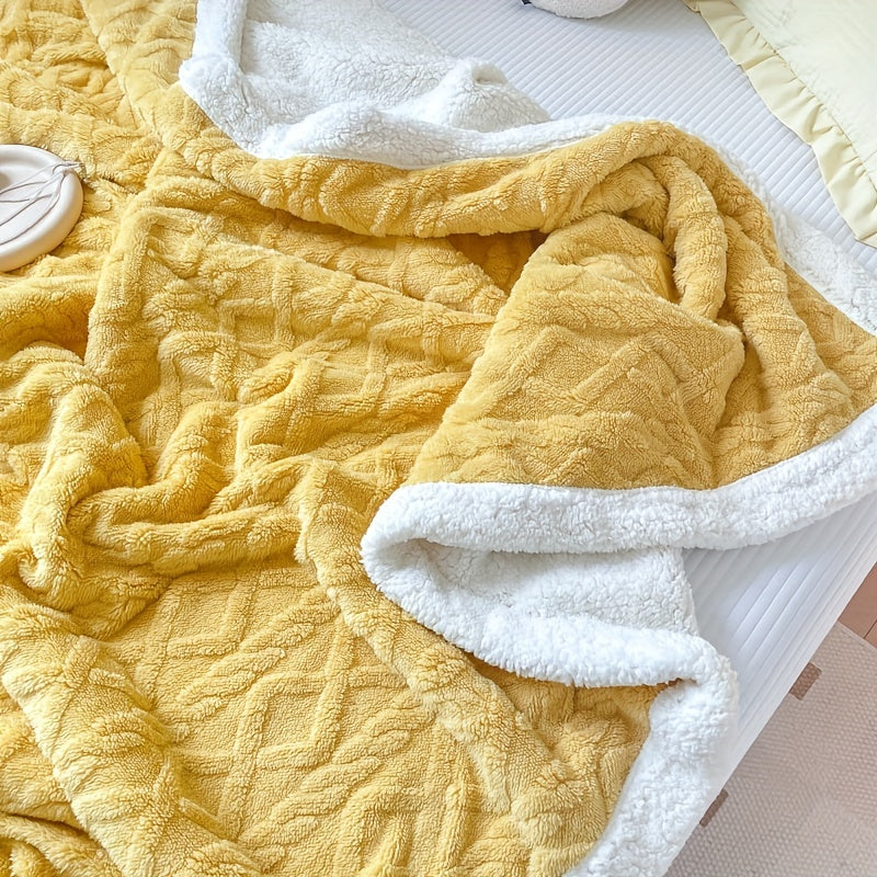 Maliben | Stylish Reversible Fleece Blanket For Ultimate Comfort And Warmth