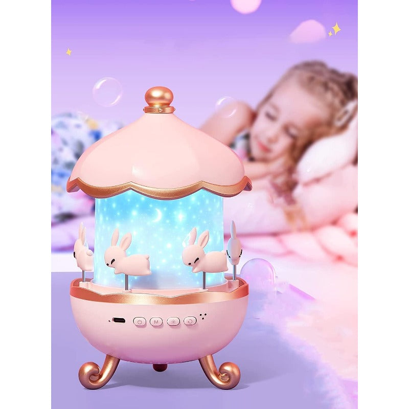 Maliben | Frostwave | Children 360° Rotating Rabbit Night Lamp Projector