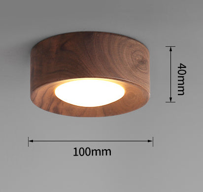 Chinese Style Entry Luxury Walnut Wood Dressed Downlight Vintage Living Room Lamp