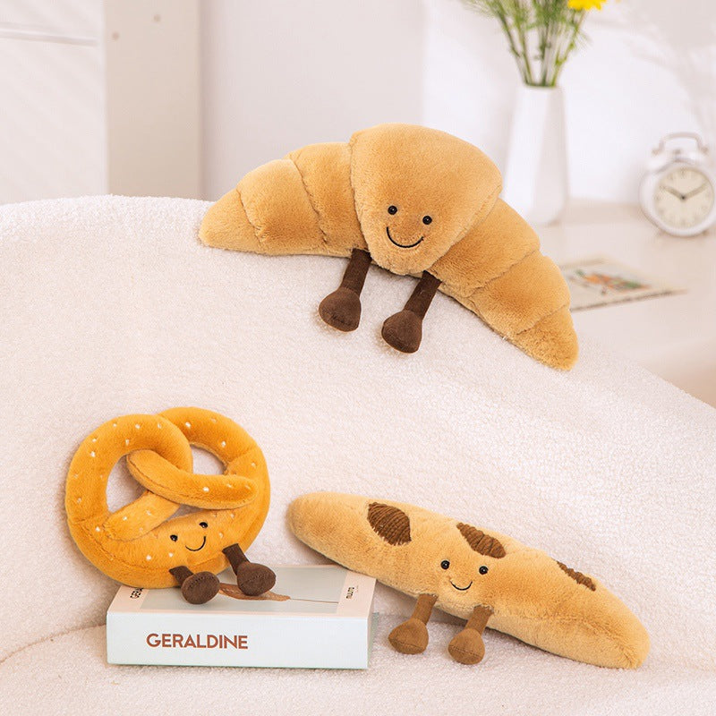 Creative Simulation Croissant Plush Doll Home Pillow