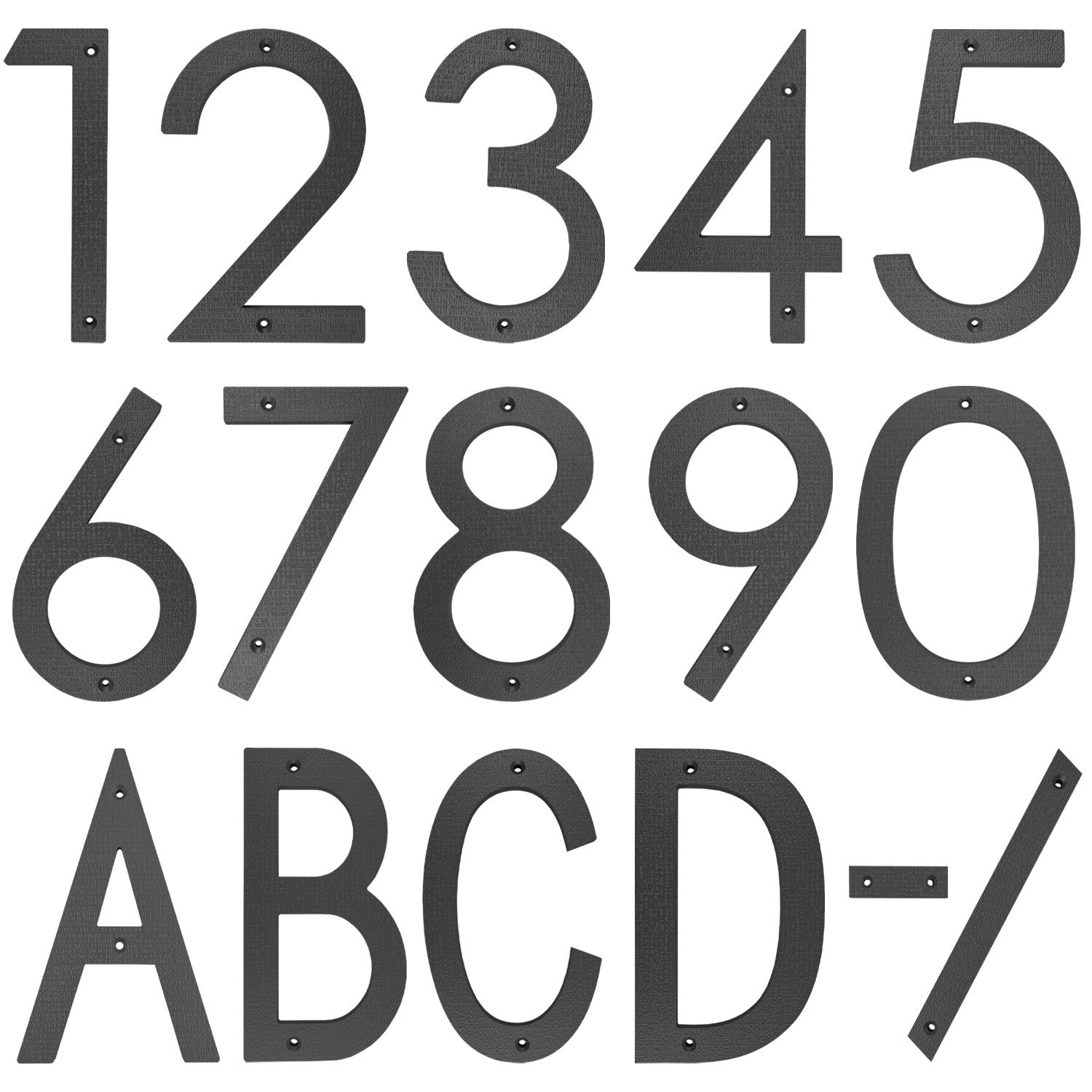 Abs Letter Texture Black 8 Inch 10 Inch Solid Paint Digital House Number