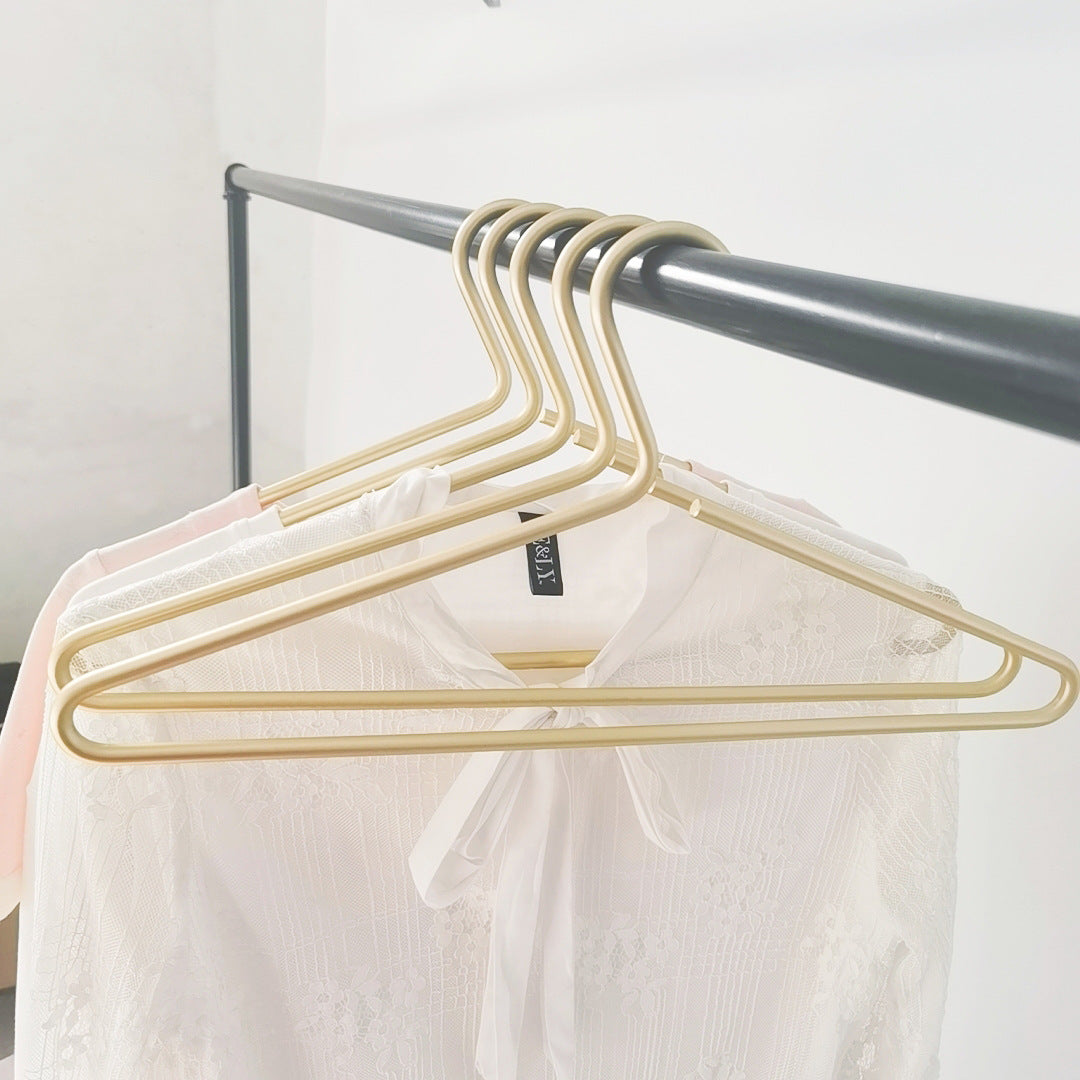 Space Aluminum Alloy Clothes Hanger Solid Matte Gold Clothes Hanger