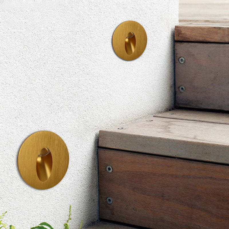 Led Foot Lights Step Lights Aluminum Embedded Corner Lights Step Lights Square Wall Lights Round Wall Aisle Lights