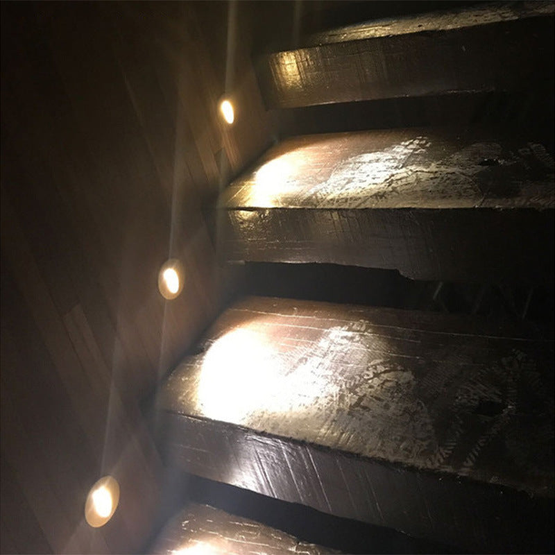 Led Foot Lights Step Lights Aluminum Embedded Corner Lights Step Lights Square Wall Lights Round Wall Aisle Lights