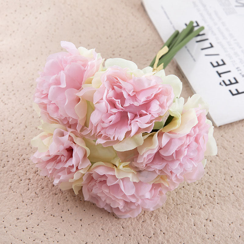 Simulation Of Peony Flower Bouquet Simulation Flower Home Decoration Crafts