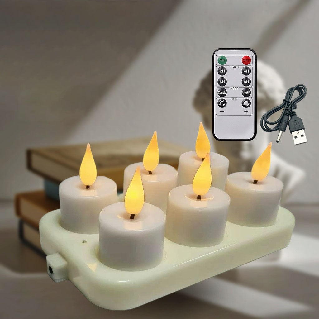 Small Candle Lamp Charging Remote Control Simulation Swing Flame