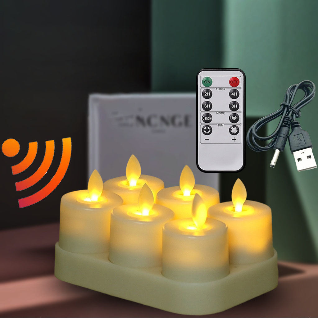 Small Candle Lamp Charging Remote Control Simulation Swing Flame