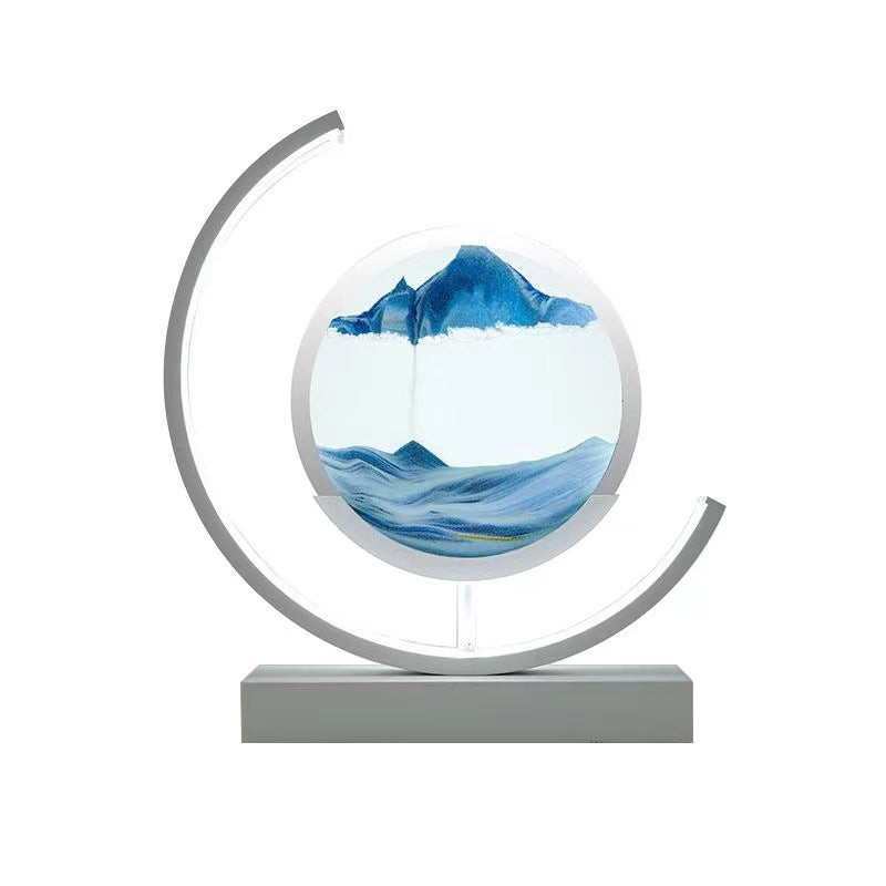 Landscape Quicksand Painting Ornaments Creative Hourglass Home Decorations