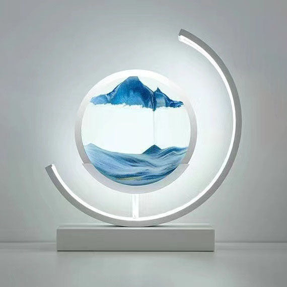 Landscape Quicksand Painting Ornaments Creative Hourglass Home Decorations