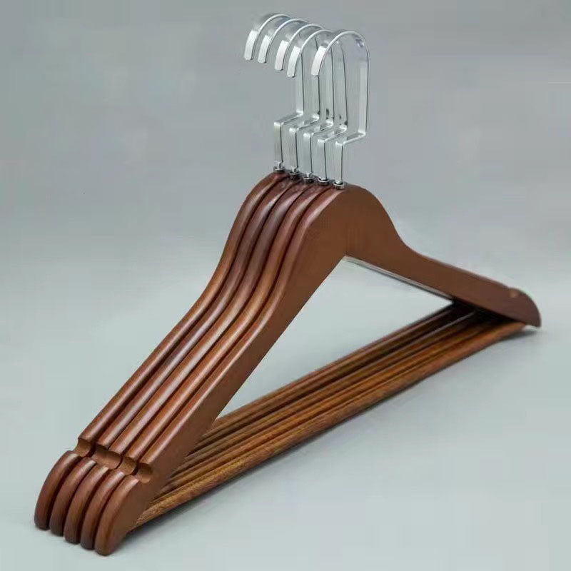 Retro Color Wooden Hanger Solid Wood Seamless Drying Rack