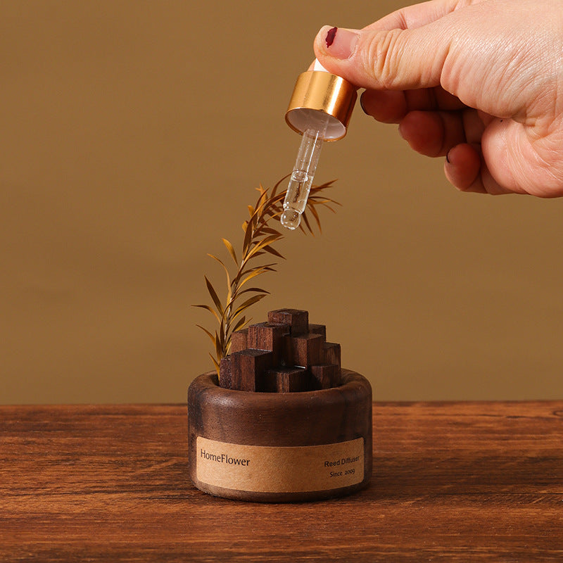 Chaidui Creative Enlargement Wooden Fragrance Essential Oil Diffuser Desktop Car Aromatherapy Advanced Ornaments Aromatherapy Diffuser