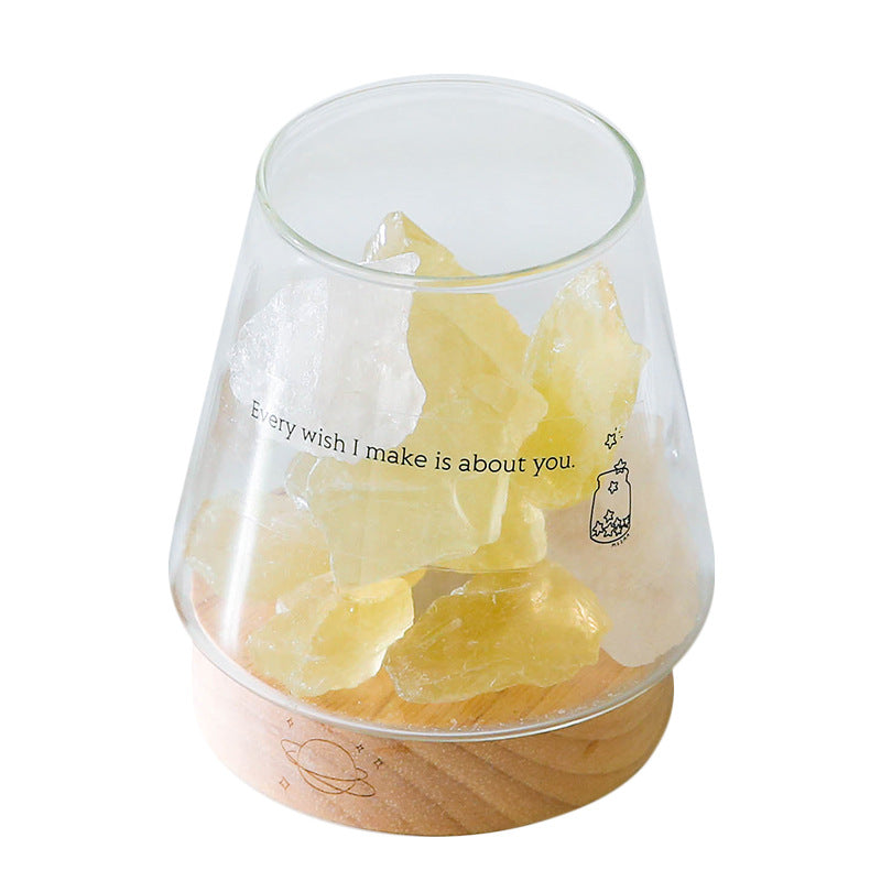 Himalayan Salt Lamp Aroma Lamp Ore Crystal Salt Stone Night Lamp Bedroom Table Lamp Girl Bedside Lamp Atmosphere Lamp
