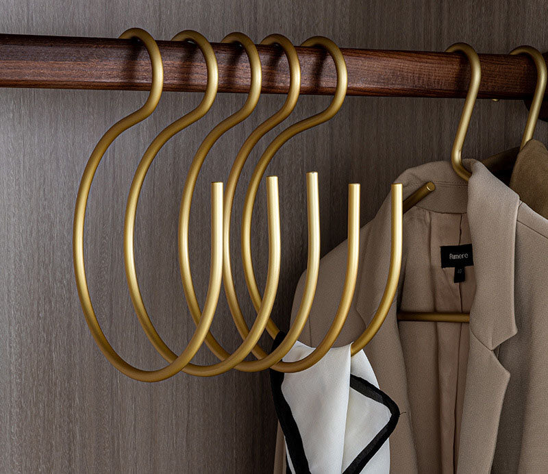 S-Shaped Large Hook Aluminum Alloy Hook Light Luxury Home Multifunctional Hook Wardrobe Metal Scarf Scarf Hanger