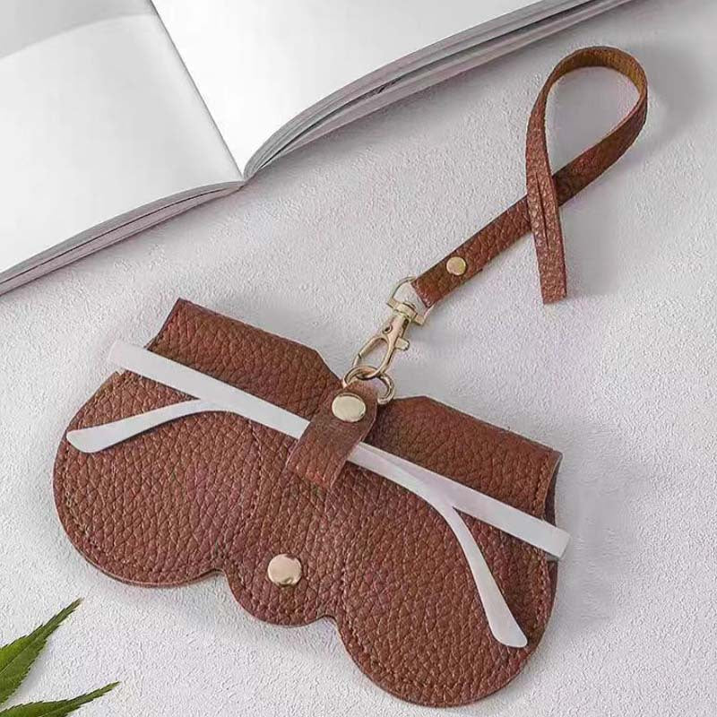 Maliben|Leather Eyeglass Case Pouch|Fashion Leather Portable For Daily Travel