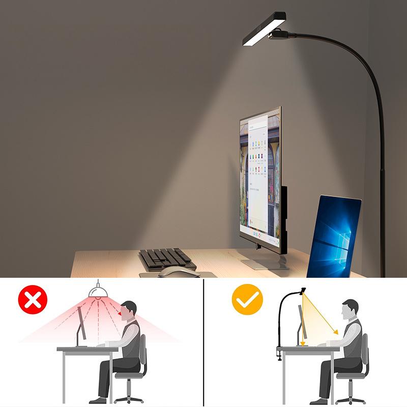Maliben|Led Clip On Desk Lamp|Eye-Caring Dimmable For Home Office Study