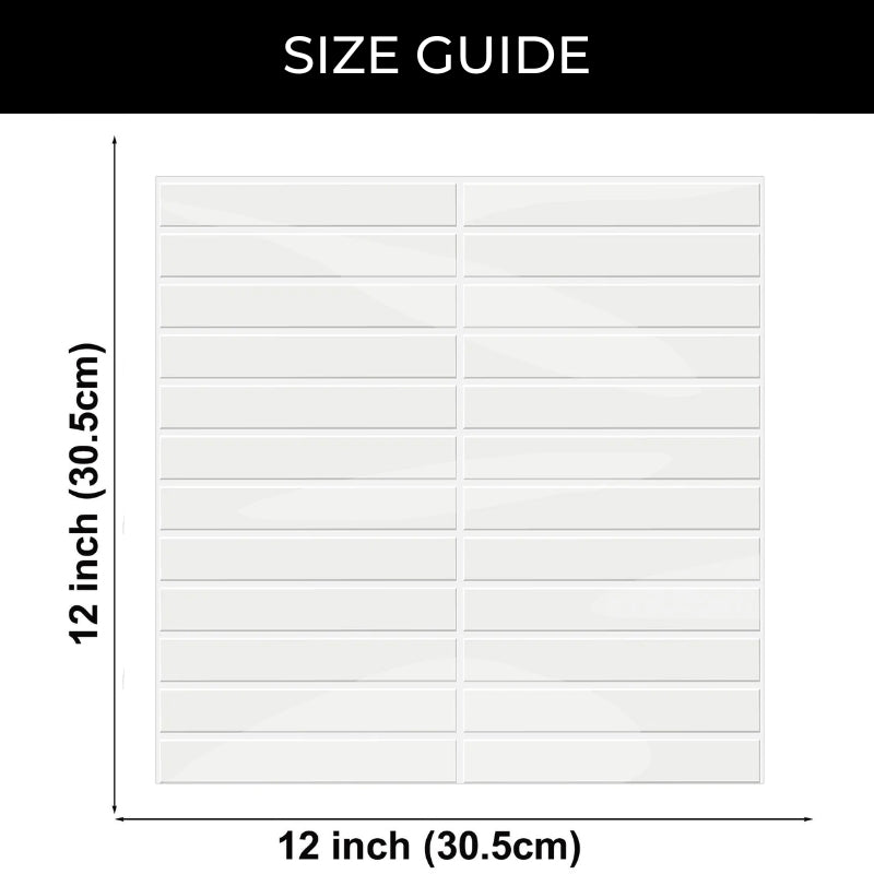 Maliben | Self-adhesive 3D DIY Kit Kat tiles in glossy white