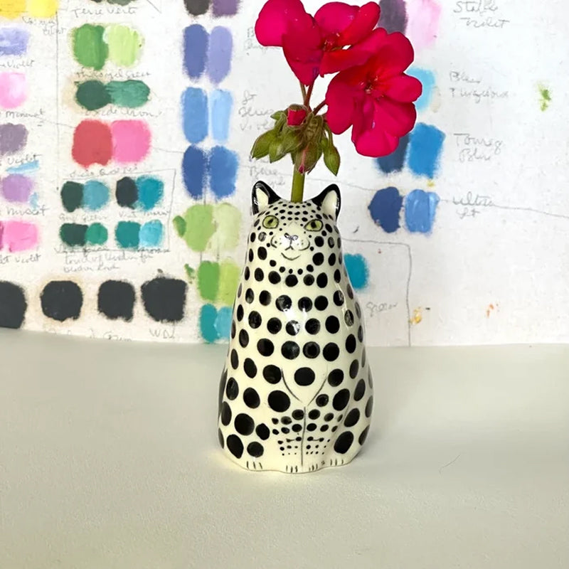 Maliben | Polka Dot Cat Vase
