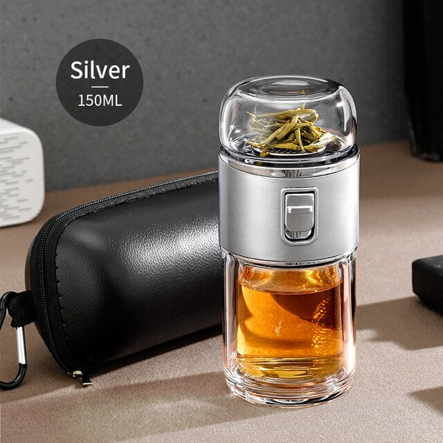 Maliben | Double Glass Tea Infuser Thermos Bottle