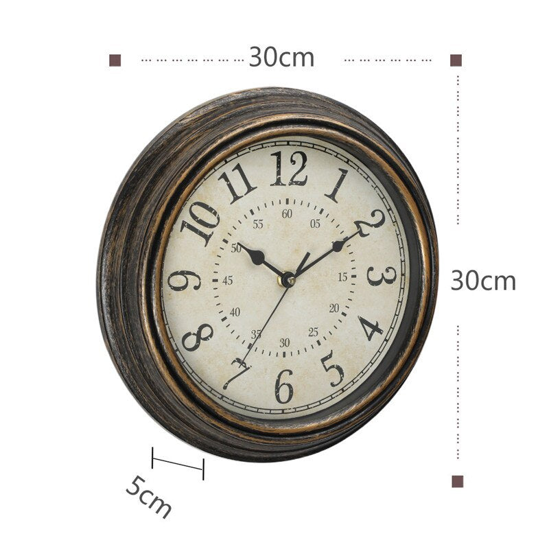 Maliben | Vintage Retro Wall Clock With Wood Look – Timeless Design