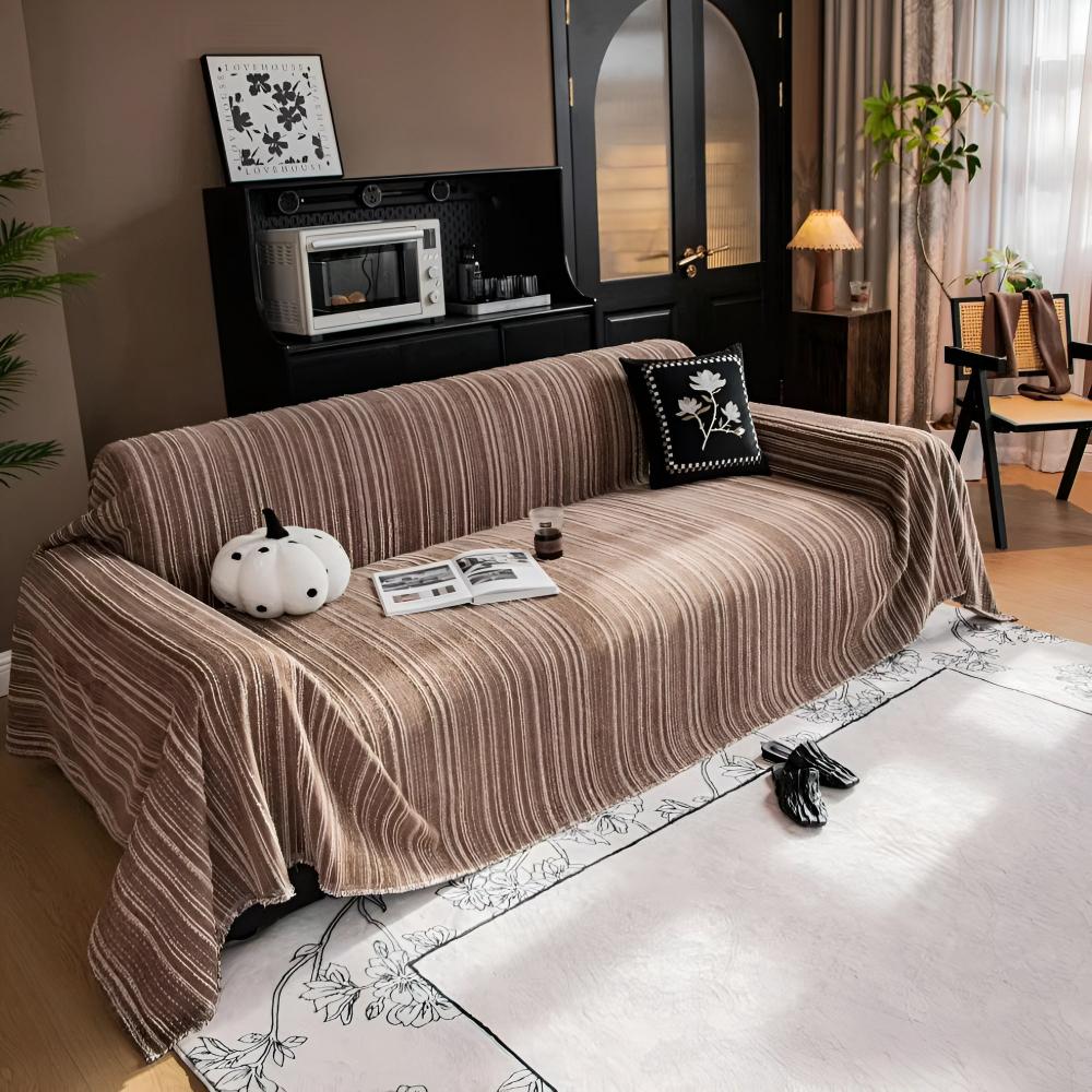 Maliben | Regal Stripes Chenille Sofa Cover