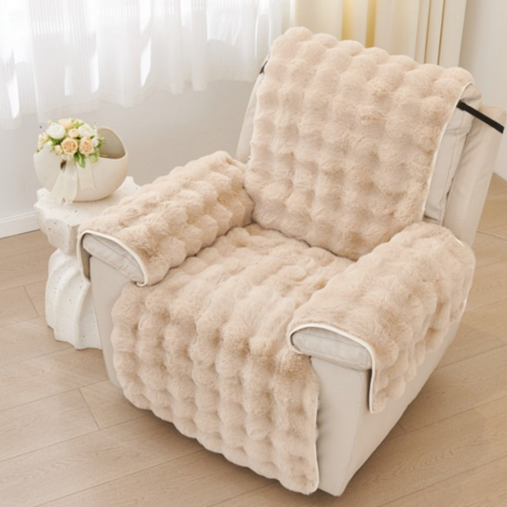 Maliben | Faux Fur Recliner Sofa Cover