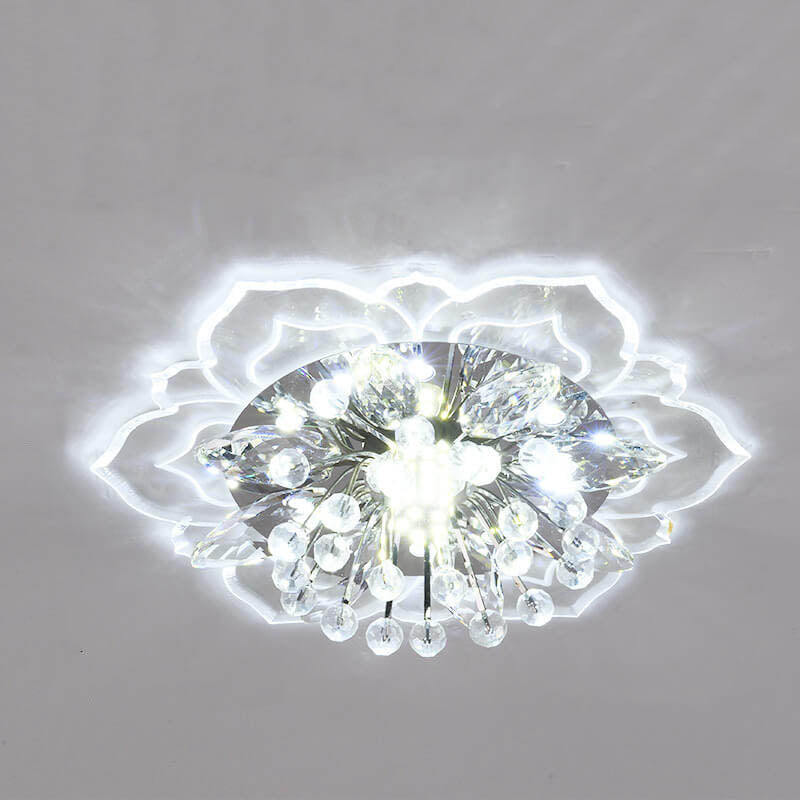 Maliben Glowpetal | Led Crystal Ceiling Light | Flower Shaped, Rgb Color Changing & Energy Efficient