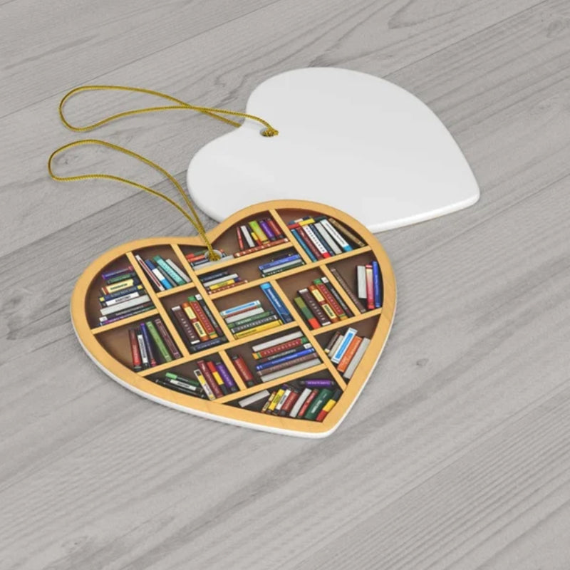 Maliben | Cute Heart-Shaped Bookshelf Decoration
