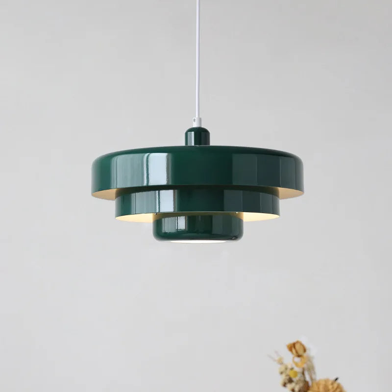 Maliben | Vintage Italian Pendant Light – Elegant Orange & Green Hanging Light For Modern Homes