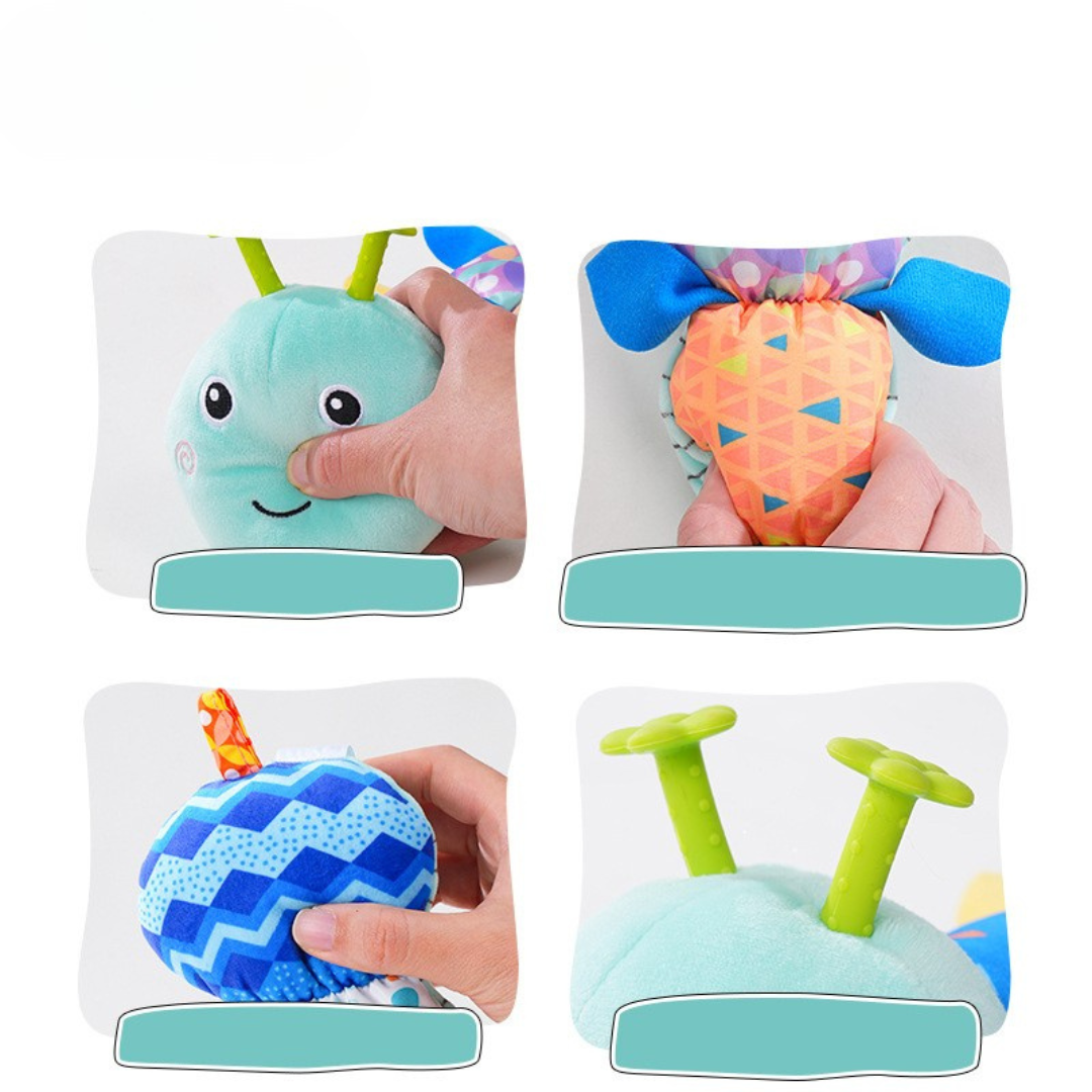 Maliben | Sensory Plush Rattle And Music Caterpillar